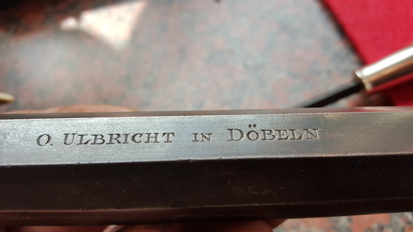 O. Ulbricht in Dbeln Vorderlader Match Pistole Kal. 13mm